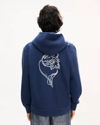 Kenzo Tulip’ Embroidered Zip up Hoodie in Cotton