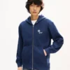 Kenzo Tulip’ Embroidered Zip up Hoodie in Cotton Kenzo Tulip’ Embroidered Zip up Hoodie in Cotton