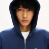 Kenzo Tulip’ Embroidered Zip up Hoodie in Cotton Kenzo Tulip’ Embroidered Zip up Hoodie in Cotton