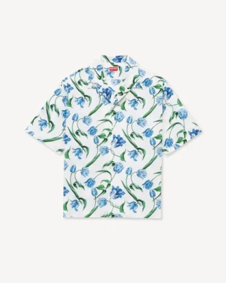 Kenzo Tulip’ Hawaiian Short Sleeve Shirt in Cotton