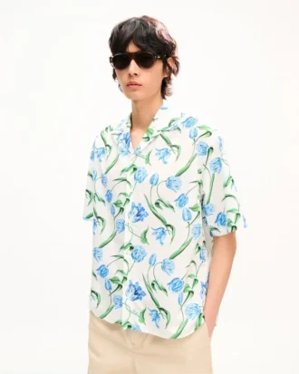 Kenzo Tulip’ Hawaiian Short Sleeve Shirt in Cotton
