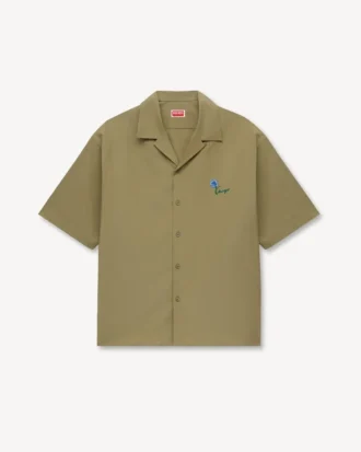 Kenzo Tulip’ Hawaiian Short Sleeve Shirt in Cotton Poplin