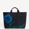 Kenzo Tulip’ Large Tote Bag in Denim-Like Twill Kenzo Tulip’ Large Tote Bag in Denim-Like Twill