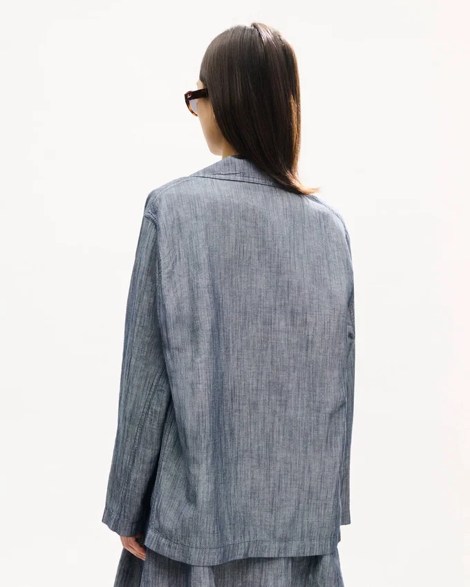 Kenzo Tulip’ Light Workwear Jacket in Washed Mixed Linen Denim Kenzo Tulip’ Light Workwear Jacket in Washed Mixed Linen Denim