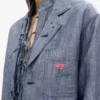 Kenzo Tulip’ Light Workwear Jacket in Washed Mixed Linen Denim Kenzo Tulip’ Light Workwear Jacket in Washed Mixed Linen Denim