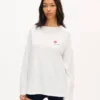 Kenzo Tulip’ Long Sleeves Relax T-Shirt in Cotton Kenzo Tulip’ Long Sleeves Relax T-Shirt in Cotton