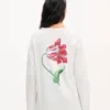 Kenzo Tulip’ Long Sleeves Relax T-Shirt in Cotton Kenzo Tulip’ Long Sleeves Relax T-Shirt in Cotton