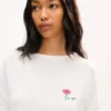 Kenzo Tulip’ Long Sleeves Relax T-Shirt in Cotton Kenzo Tulip’ Long Sleeves Relax T-Shirt in Cotton