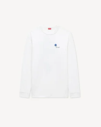 Kenzo Tulip’ Long Sleeves T-Shirt in Cotton