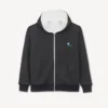 Kenzo Tulip’ Reversible Zip up Hoodie in Cotton Kenzo Tulip’ Reversible Zip up Hoodie in Cotton