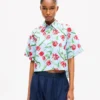 Kenzo Tulip’ Short Sleeve Shirt in Cotton Poplin Kenzo Tulip’ Short Sleeve Shirt in Cotton Poplin