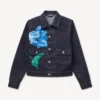 Kenzo Tulip’ Slim Pleated Trucker Jacket in Japanese Denim Kenzo Tulip’ Slim Pleated Trucker Jacket in Japanese Denim