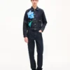 Kenzo Tulip’ Slim Pleated Trucker Jacket in Japanese Denim Kenzo Tulip’ Slim Pleated Trucker Jacket in Japanese Denim