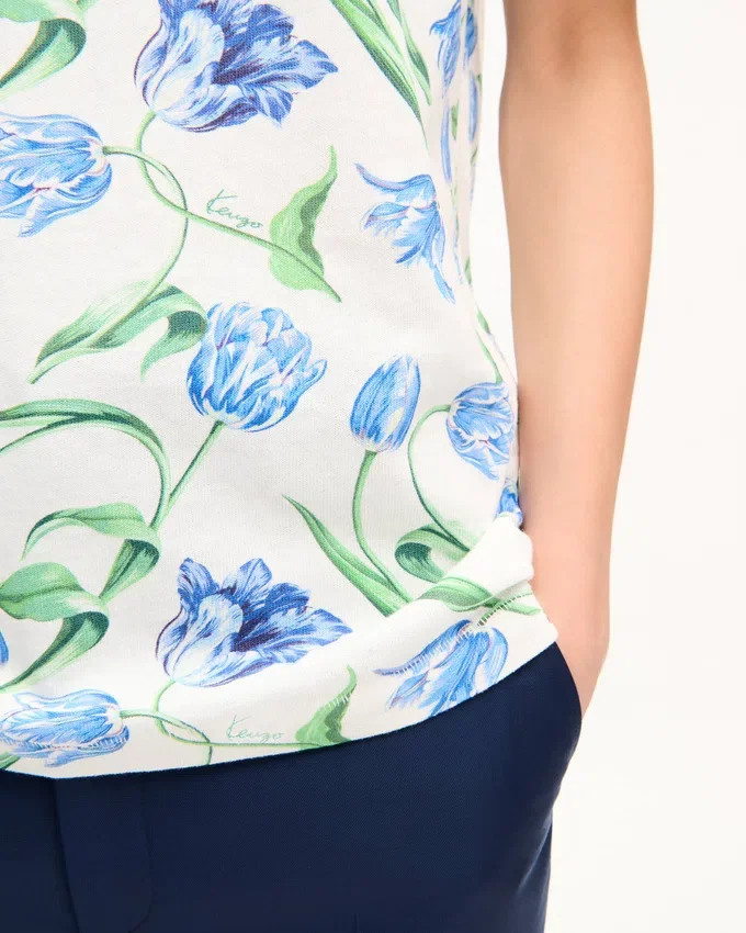 Kenzo Tulip’ T-Shirt in Cotton Kenzo Tulip’ T-Shirt in Cotton