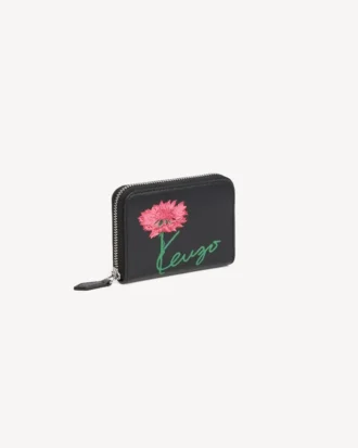Kenzo Tulip’ Zip Wallet in Leather Kenzo Tulip’ Zip Wallet in Leather