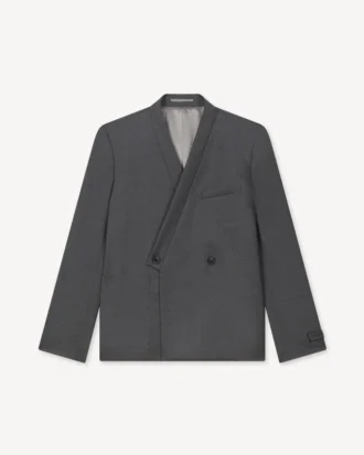 Kenzo Weave’ Adjusted Tailored Kimono Jacket in Wool Jacquard