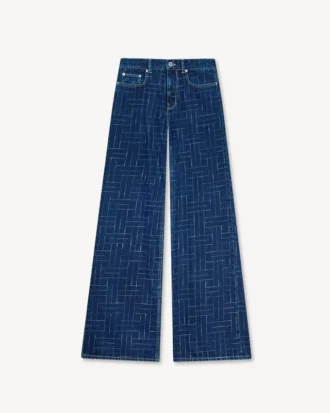 Kenzo Weave’ Ayame Wide Pants in Japanese Denim