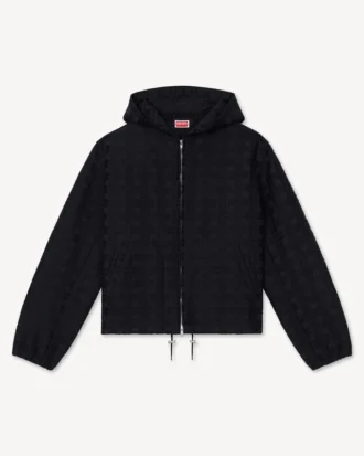 Kenzo Weave’ Hooded Overshirt in Cotton Jacquard