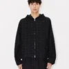 Kenzo Weave’ Hooded Overshirt in Cotton Jacquard