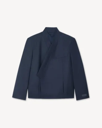 Kenzo Weave’ Kimono Blazer in Wool Jacquard