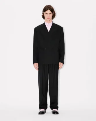 Kenzo Weave’ Kimono Tailored Jacket in Wool Jacquard