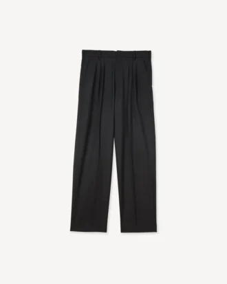 Kenzo Weave’ Pleated Tailored Pants in Wool Jacquard