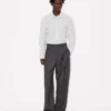 Kenzo Weave’ Straight Tailored Pants in Wool Jacquard