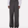 Kenzo Weave’ Straight Tailored Pants in Wool Jacquard