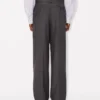 Kenzo Weave’ Straight Tailored Pants in Wool Jacquard
