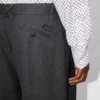 Kenzo Weave’ Straight Tailored Pants in Wool Jacquard