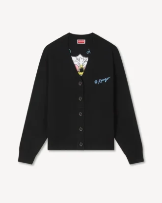 Kenzo Wild Tiger’ Cardigan in Wool Cotton Kenzo Wild Tiger’ Cardigan in Wool Cotton