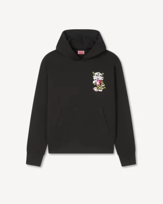 Kenzo Wild Tiger’ Embroidered Hoodie in Cotton