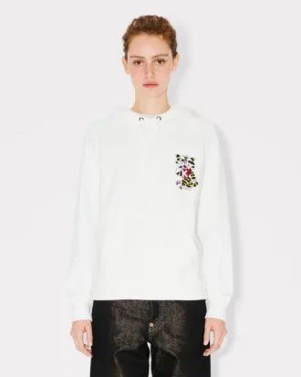 Kenzo Wild Tiger’ Embroidered Hoodie in Cotton