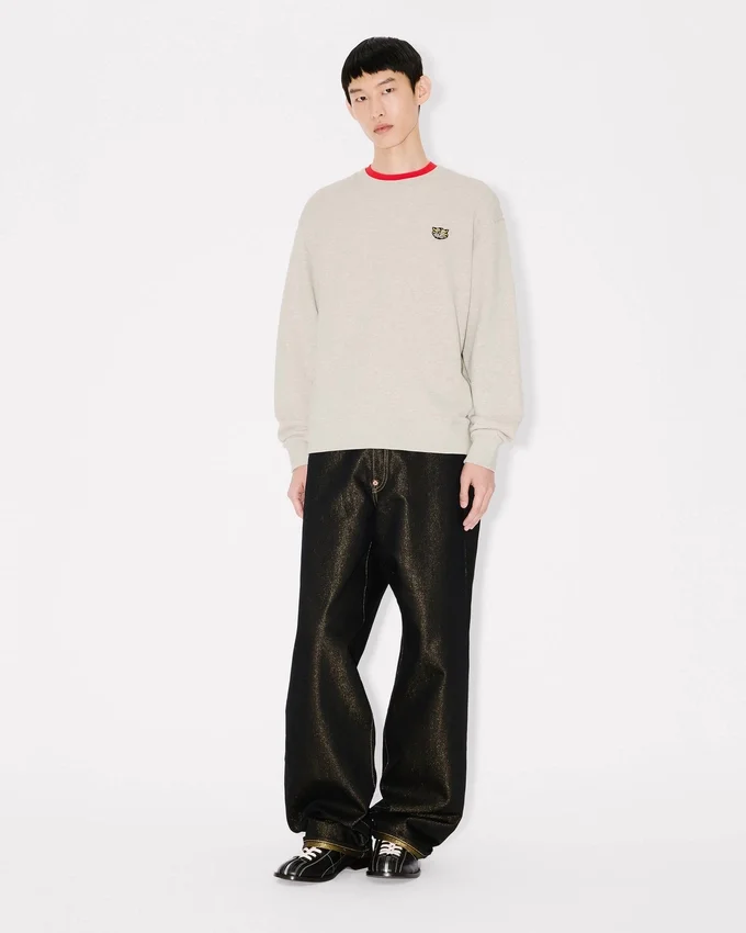 Kenzo Wild Tiger’ Embroidered Sweatshirt in Cotton Kenzo Wild Tiger’ Embroidered Sweatshirt in Cotton