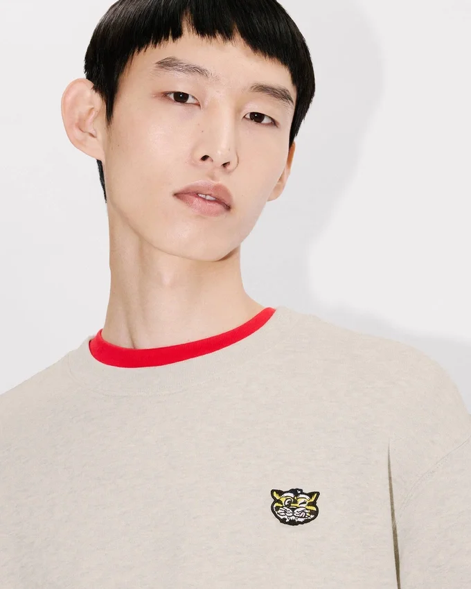 Kenzo Wild Tiger’ Embroidered Sweatshirt in Cotton Kenzo Wild Tiger’ Embroidered Sweatshirt in Cotton