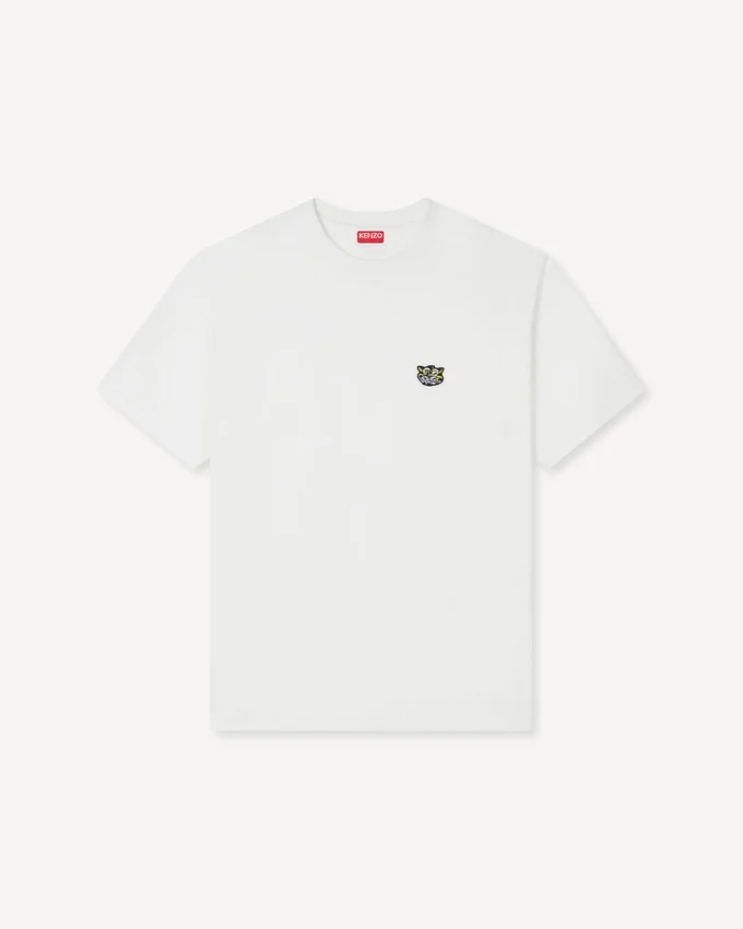 Kenzo Wild Tiger’ Embroidered T-Shirt in Cotton Kenzo Wild Tiger’ Embroidered T-Shirt in Cotton
