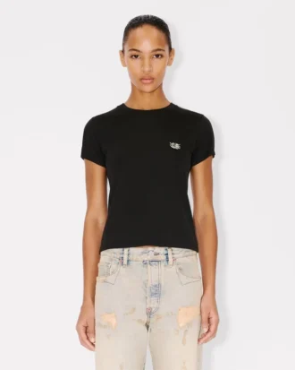 Kenzo Wild Tiger’ Embroidered T-Shirt in Cotton Kenzo Wild Tiger’ Embroidered T-Shirt in Cotton