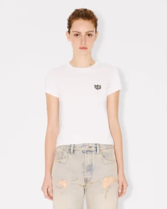 Kenzo Wild Tiger’ Embroidered T-Shirt in Cotton Kenzo Wild Tiger’ Embroidered T-Shirt in Cotton