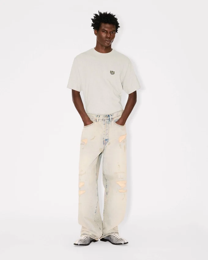 Kenzo Wild Tiger’ Embroidered T-Shirt in Cotton Kenzo Wild Tiger’ Embroidered T-Shirt in Cotton