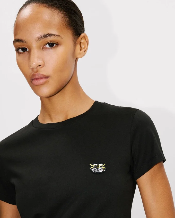 Kenzo Wild Tiger’ Embroidered T-Shirt in Cotton Kenzo Wild Tiger’ Embroidered T-Shirt in Cotton