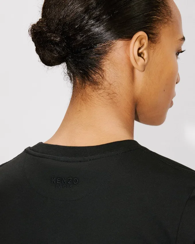 Kenzo Wild Tiger’ Embroidered T-Shirt in Cotton Kenzo Wild Tiger’ Embroidered T-Shirt in Cotton