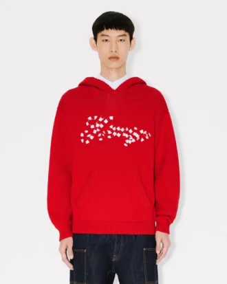 Kenzo Winter Holidays’ Embroidered Hoodie in Cotton and Wool Kenzo Winter Holidays’ Embroidered Hoodie in Cotton and Wool