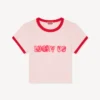 Kenzo Words’ Cropped T-Shirt in Cotton Kenzo Words’ Cropped T-Shirt in Cotton