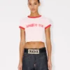Kenzo Words’ Cropped T-Shirt in Cotton Kenzo Words’ Cropped T-Shirt in Cotton