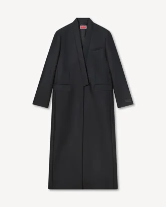 Kimono Coat in Virgin Wool and Silk