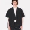 Kimono Short Sleeve Shirt in Cotton Poplin