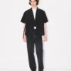 Kimono Short Sleeve Shirt in Cotton Poplin