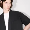 Kimono Short Sleeve Shirt in Cotton Poplin