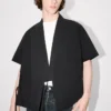 Kimono Short Sleeve Shirt in Cotton Poplin