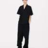 Kimono Short Sleeve Shirt in Cotton Poplin